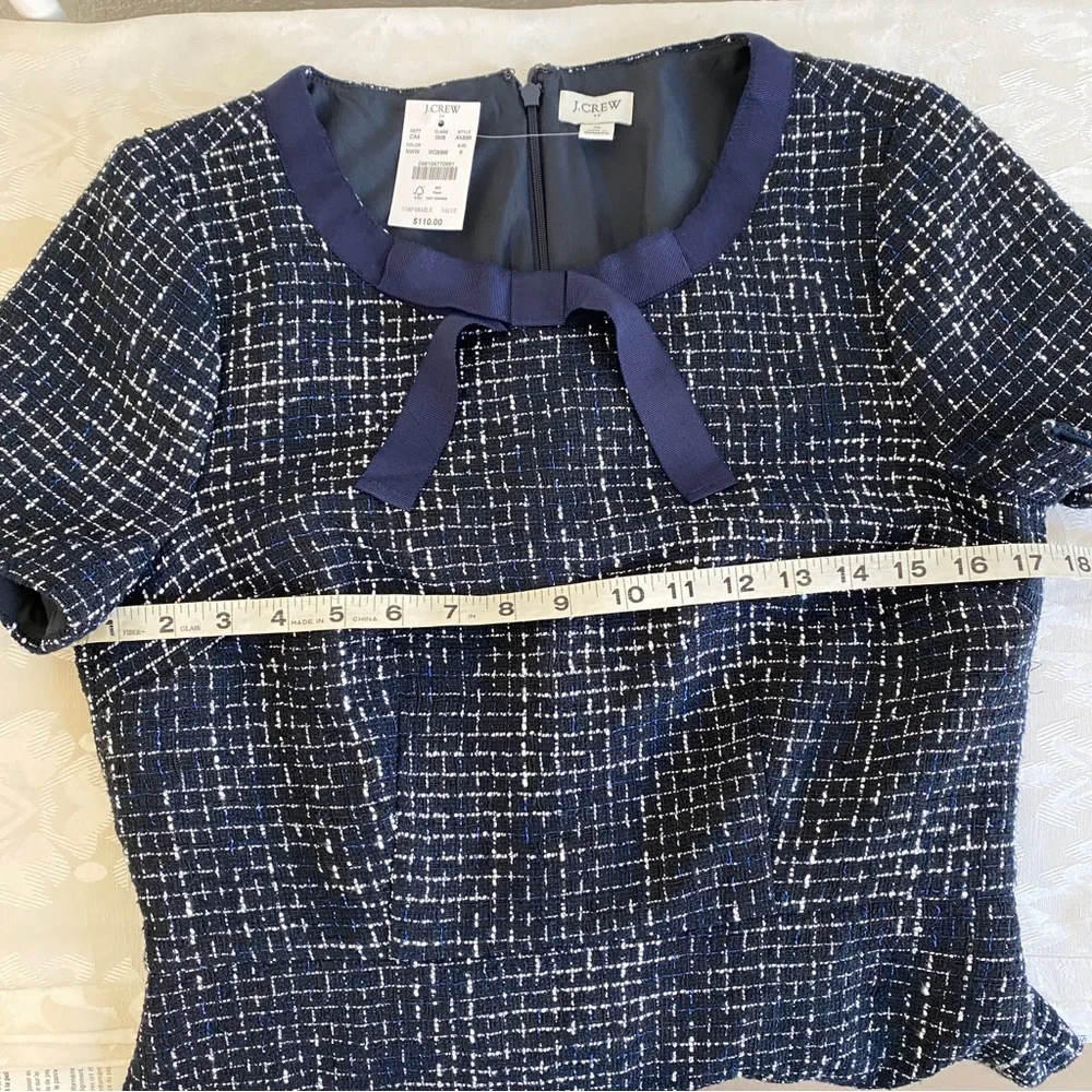 J.Crew Tweed Bow Tie Dress